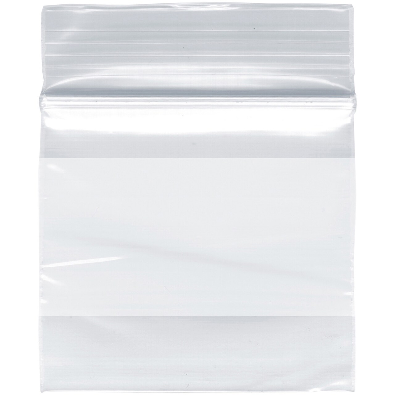 Plymor 2" x 2", 2 Mil with White-Block Zipper Reclosable Plastic Bags